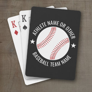 Baseball Zeichnete mit Team und Athletin Name mode Spielkarten