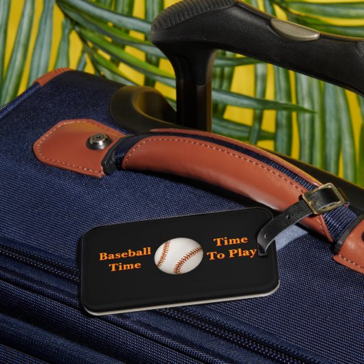 Baseball-Zeit, Zeit zum Spielen Gepäckanhänger (Vorderseite Insitu 3)