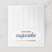 Baseball-Zelt-Menükarte Platzkarte (Außenseite Aufgefaltet)