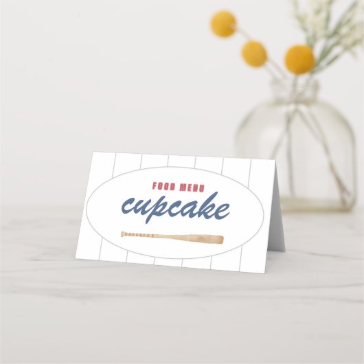 Baseball-Zelt-Menükarte Platzkarte (Vorderseite)