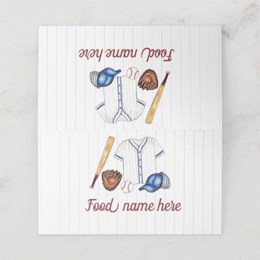 Baseball Zent Platzkarte Geburtstagsparty (Außenseite Aufgefaltet)