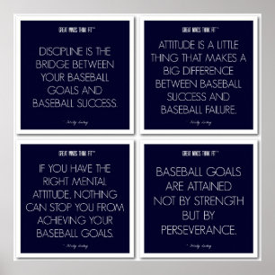 Baseball-Zitate für Motivation: Erfolgspaket Poster