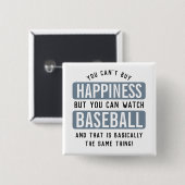 Baseball zu beobachten ist Glück Funny Baseball Button (Vorne & Hinten)