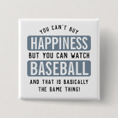 Baseball zu beobachten ist Glück Funny Baseball Button (Vorderseite)
