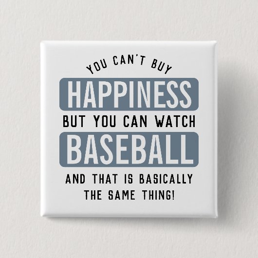 Baseball zu beobachten ist Glück Funny Baseball Button (Vorderseite)