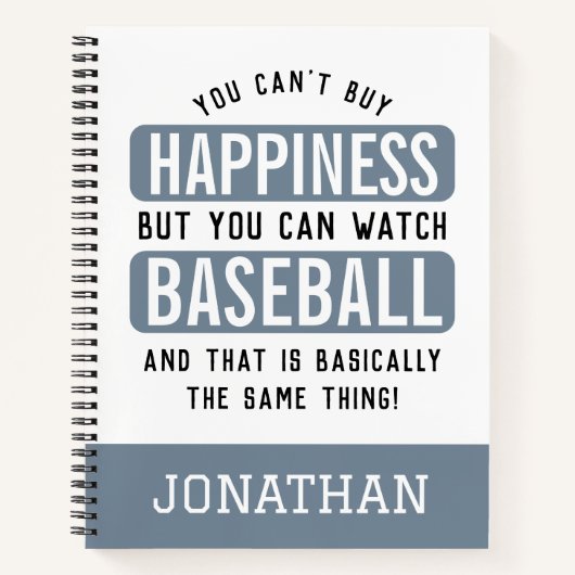 Baseball zu beobachten ist Glück Funny Baseball Notizblock (Vorderseite)