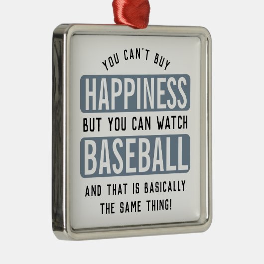 Baseball zu beobachten ist Glück Funny Baseball Ornament Aus Metall (Rechts)