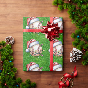 Baseball zu Weihnachten Geschenkpapier