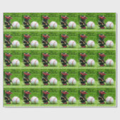 Baseball zu Weihnachten Geschenkpapier (Flach)