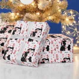 Baseball zu Weihnachten mit dem Weihnachtsmann Geschenkpapier