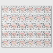 Baseball zu Weihnachten mit Namen für Kinder Geschenkpapier (Flach)