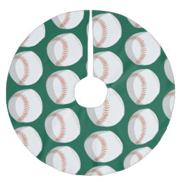 Baseball zu Weihnachten Thema Polyester Weihnachtsbaumdecke