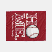 Baseball-Zuhause Fleecedecke (Vorderseite (Horizontal))