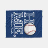 Baseball-Zuhause Fleecedecke (Vorderseite (Horizontal))
