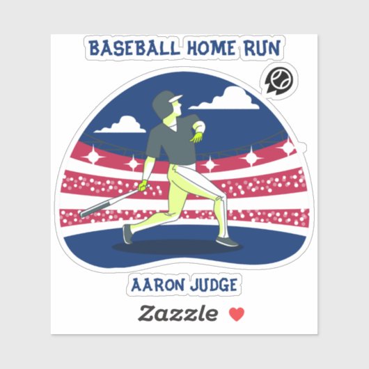 Baseball Zuhause Lauf Aaron Judge Aufkleber (Blatt)