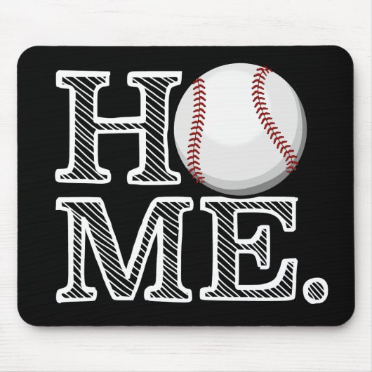 Baseball-Zuhause Mousepad (Vorne)
