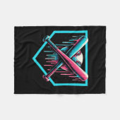 Baseball Zuhause Plate Tropfen Boys Baseball Bat Fleecedecke (Vorderseite (Horizontal))