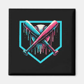 Baseball Zuhause Plate Tropfen Boys Baseball Bat Magnet (Vorne)