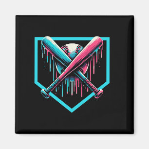 Baseball Zuhause Plate Tropfen Boys Baseball Bat Magnet