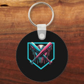 Baseball Zuhause Plate Tropfen Boys Baseball Bat Schlüsselanhänger (Vorderseite)