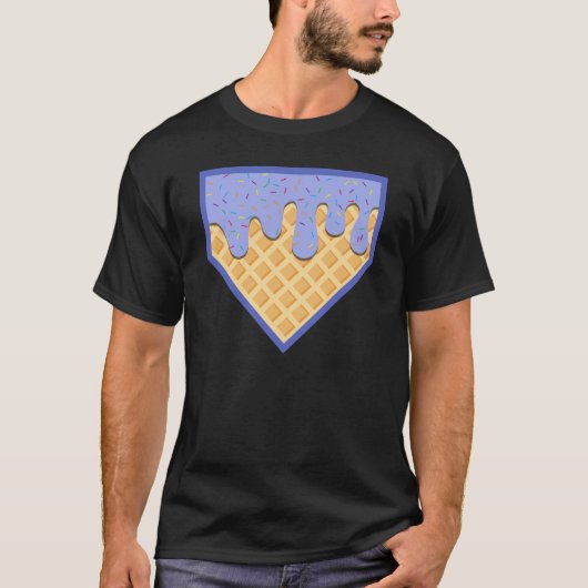 Baseball Zuhause Plate Tropfen für Boys Ice Creme T-Shirt (Vorderseite)