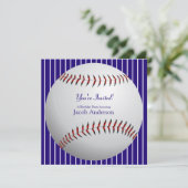 Baseball zum Geburtstag Einladung (Stehend Vorderseite)