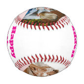 Baseball zum personalisierten Muttertag mit Fotos (Rückseite)