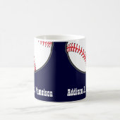 Baseball zum Thema "Navy Blue Name Sports" Kaffeetasse (Mittel)