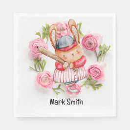 Baseball zum Valentinstag Serviette