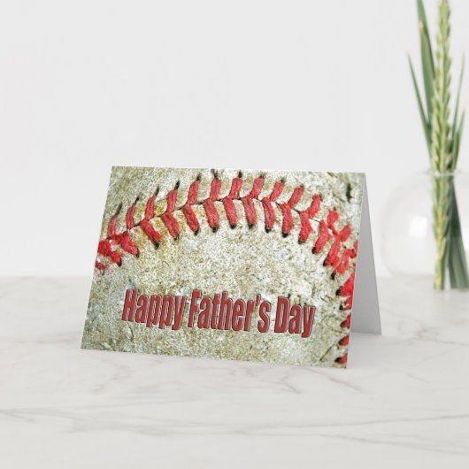 Baseball zum Vatertag Karte (Vorderseite)