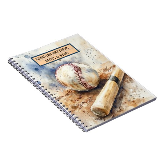 Baseball zurück zum Schulsport-Foto Notizblock (Rechte Seite)