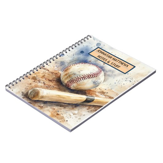 Baseball zurück zum Schulsport-Foto Notizblock (Linke Seite)