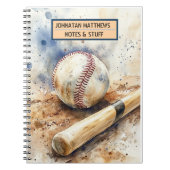 Baseball zurück zum Schulsport-Foto Notizblock (Vorderseite)