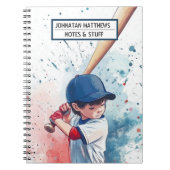 Baseball zurück zum Schulsport-Foto Notizblock (Vorderseite)