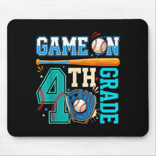 Baseball Zurück zur Schule-Shirt Jungen Lass uns 4 Mousepad