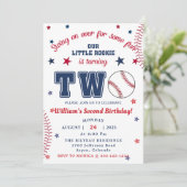 Baseball Zweites Party Einladung (Stehend Vorderseite)