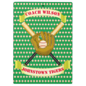 Baseball-Zwischenablage Klemmbrett (Rückseite)