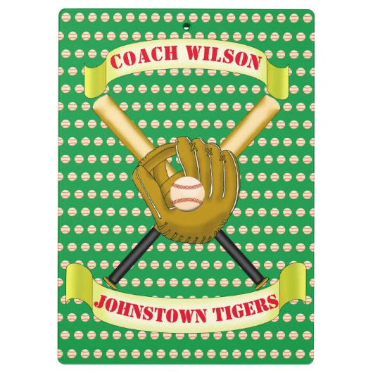 Baseball-Zwischenablage Klemmbrett (Rückseite)