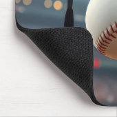 Baseballabschluss mit Flammen Mousepad (Ecke)