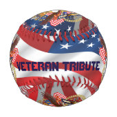 BaseballAmerican Veteran Tribute Pitch Baseball (Rückseite)