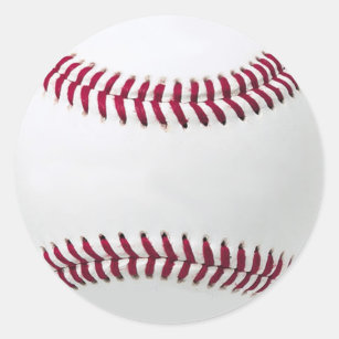 Baseballaufkleber - addieren Sie Ihre Mitteilung Runder Aufkleber