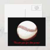 Baseballball - Danke für das Spiel - Postkarte (Vorne/Hinten)