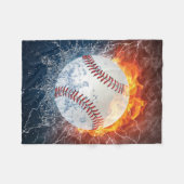 Baseballball Fleecedecke (Vorderseite (Horizontal))