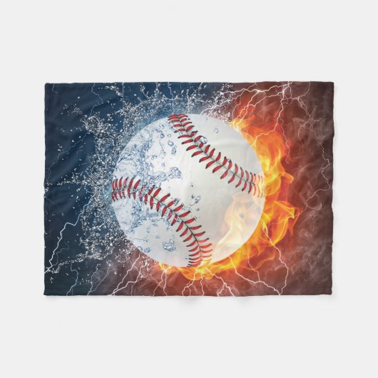 Baseballball Fleecedecke (Vorderseite (Horizontal))