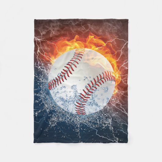 Baseballball Fleecedecke (Vorderseite)