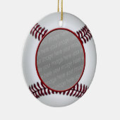 Baseballball-Foto Keramikornament (Rechts)