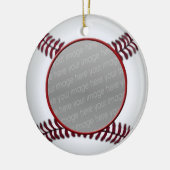 Baseballball-Foto Keramikornament (Links)