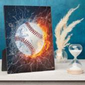 Baseballball Fotoplatte (Seite)