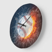 Baseballball Große Wanduhr (Winkel)