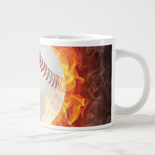Baseballball Jumbo-Tasse (Rechts)